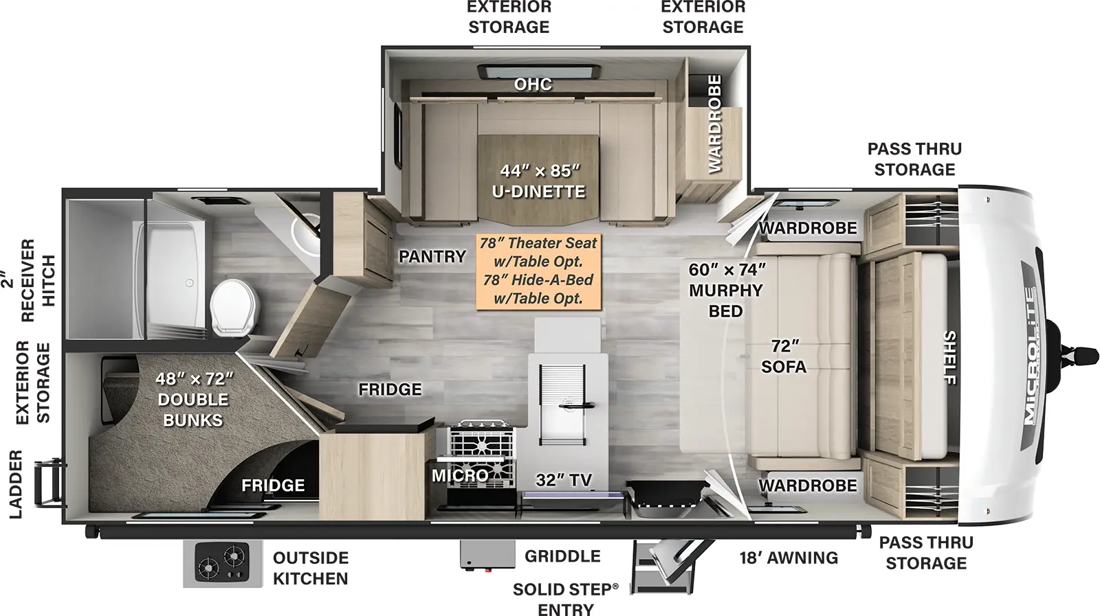 Flagstaff Micro Lite 25BRDS Floorplan